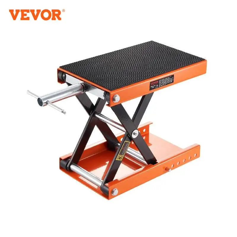 

VEVOR Motorcycle Lift 350/1100/1500 LBS Capacity Motorcycle Scissor Lift Jack with Wide Deck & Safety Pin for Bikes Motorcycles