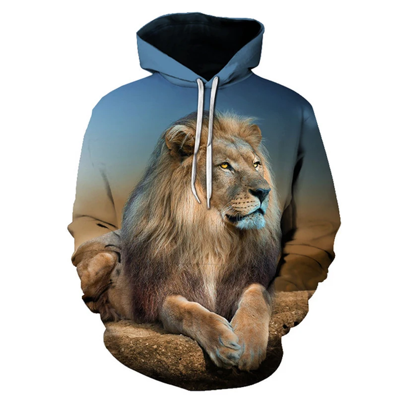 Lion Brave Fashion Style 3D Printed Hoodies Harajuku Unisex Pullovers Hoodie Casual Sweatshirts Street Top Tracksuit