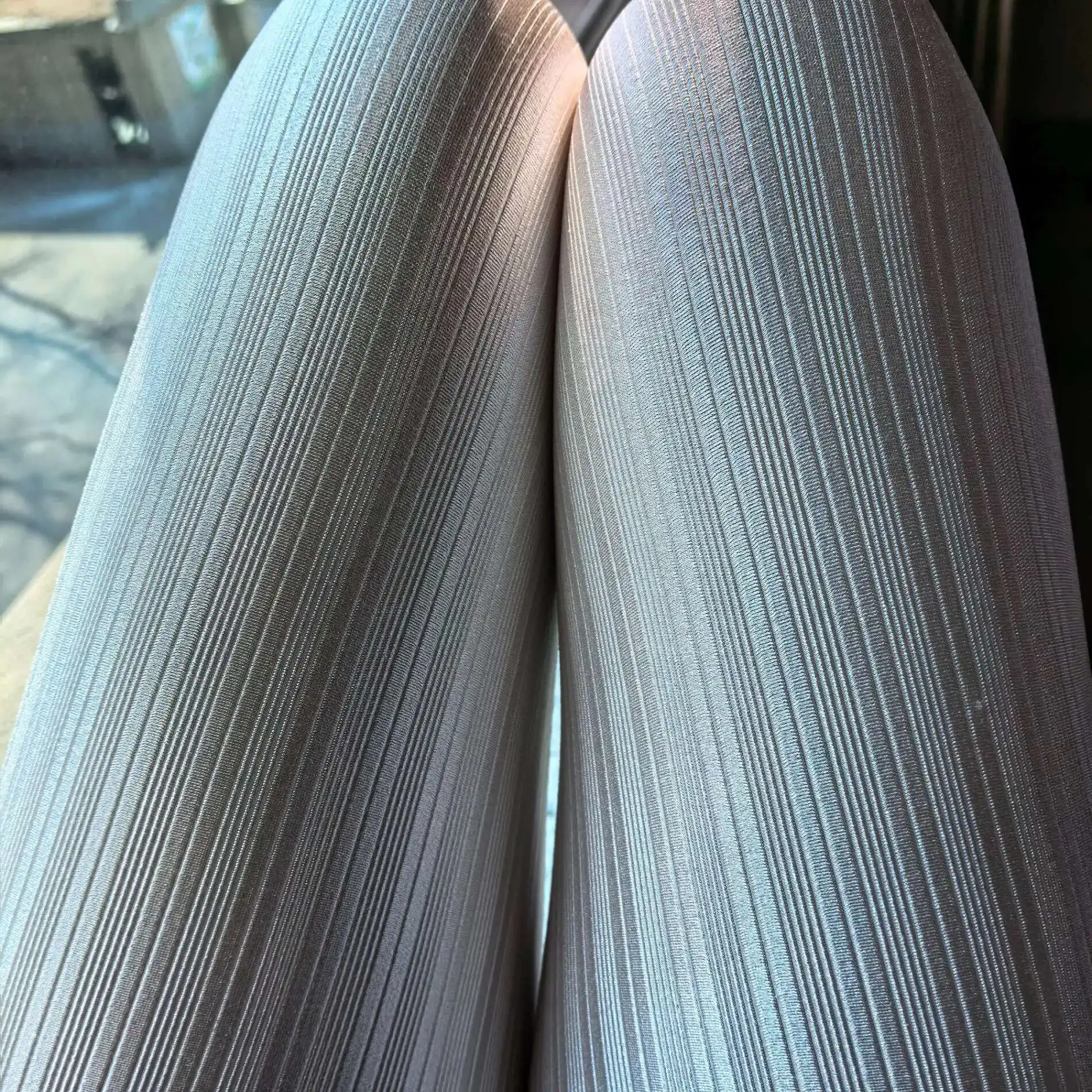 White stripe high waist step on foot yoga pants Plus size women sports tight seamless Leggings