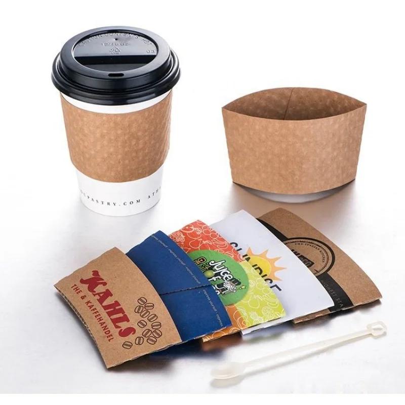 

Customized productPromotional Custom Design Coffee Cup Sleeves Printing Paper Cup Heat Insulation