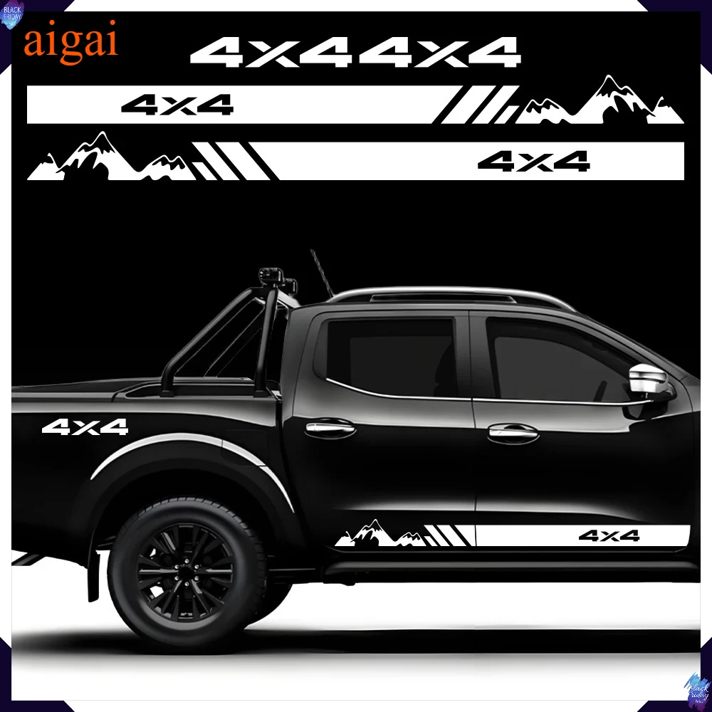 Car Door Side Stripes Skirt Stickers for Nissan Navara NP300 Frontier 4x4 Off Road Mountain Auto Pickup Truck Body Vinyl Decals