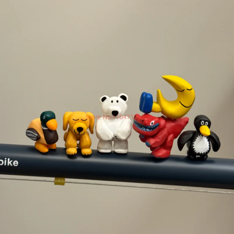 

Капсульные игрушки Qualia, каваи, скульптура, художественная коллекция, фигурка талисмана 2, белый медведь, динозавр, утка, луна, щенок, собака, фигурки пингвина