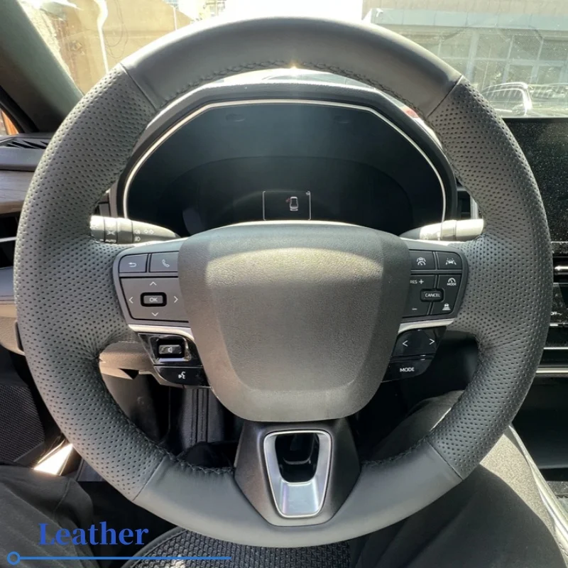 

Customizable Handmade Anti-slip Genuine Leather Steering Wheel Cover For Toyota 9th Camry Interior Accessories 2024 2025