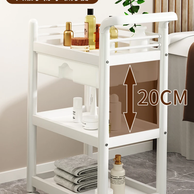 Makeup Salon Trolley Beauty Cosmetic Barbershop Equipment Salon Trolley Rolling Muebles Peluqueria Commercial Furniture YN50ST