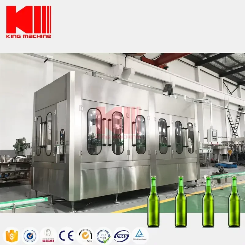 2026 Hot Automatic Glass Bottle Beer Filling Machine Making Line