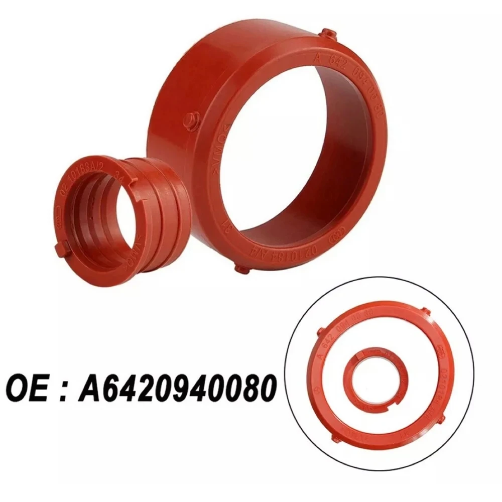 

1set Red Rubber Turbo Intake and Breather Seal Ring Kit A6420940080 for Mercedes-Benz OM642 CDI CRD Car Accessories Wholesale
