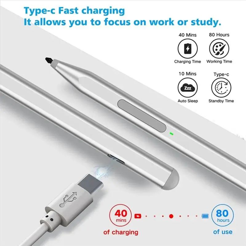 Stylus Pen MPP 2.0 For Microsoft For Surface Go 4 3 2 1 For Surface Pro 11 10 9 8 7 6 5 4 X Fast Charging B Pro12