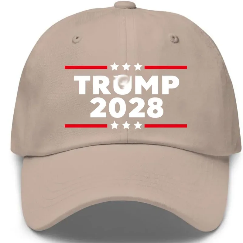 جديد 2028 قبعة بيسبول مطرزة بحروف قابلة للتعديل Snapback حماية من الشمس قبعة مروحة الرئيس قبعة بيل منحنية للرجال والنساء