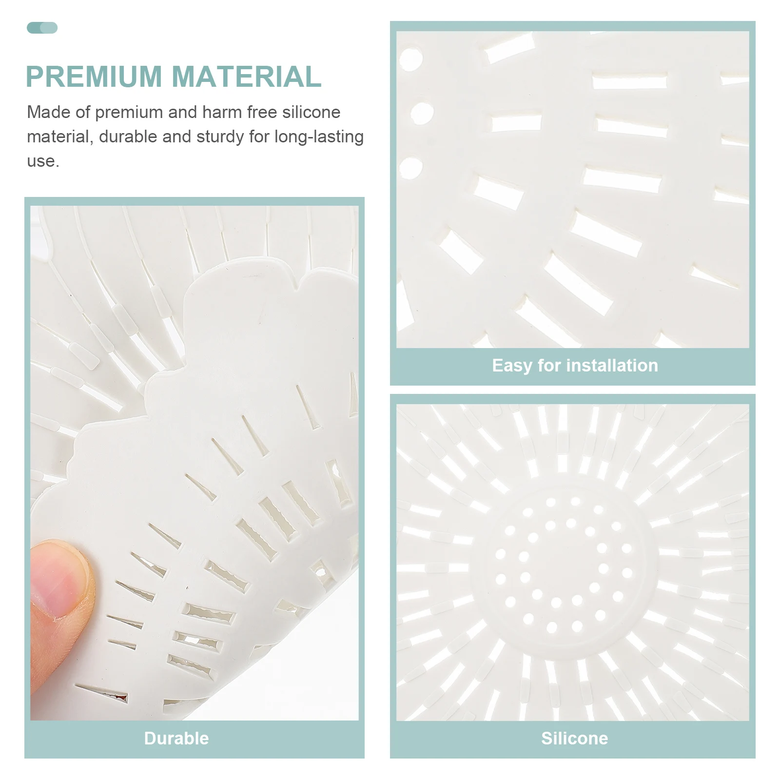 

5 Pcs Sink Filter Plug Bathroom Shower Drain Cover Covers Floor Hair Catcher for