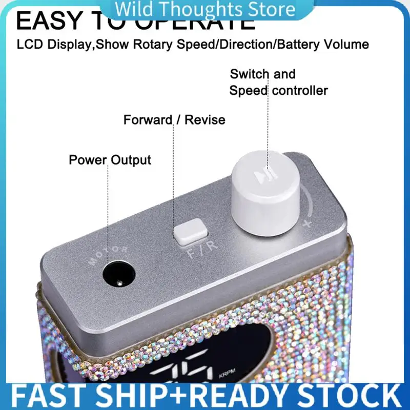 Cordless Electric Nail Drill Machine For Rechargeable Diamond Portable HD Display 35000 RPM Acrylic Drill-[Qahk]