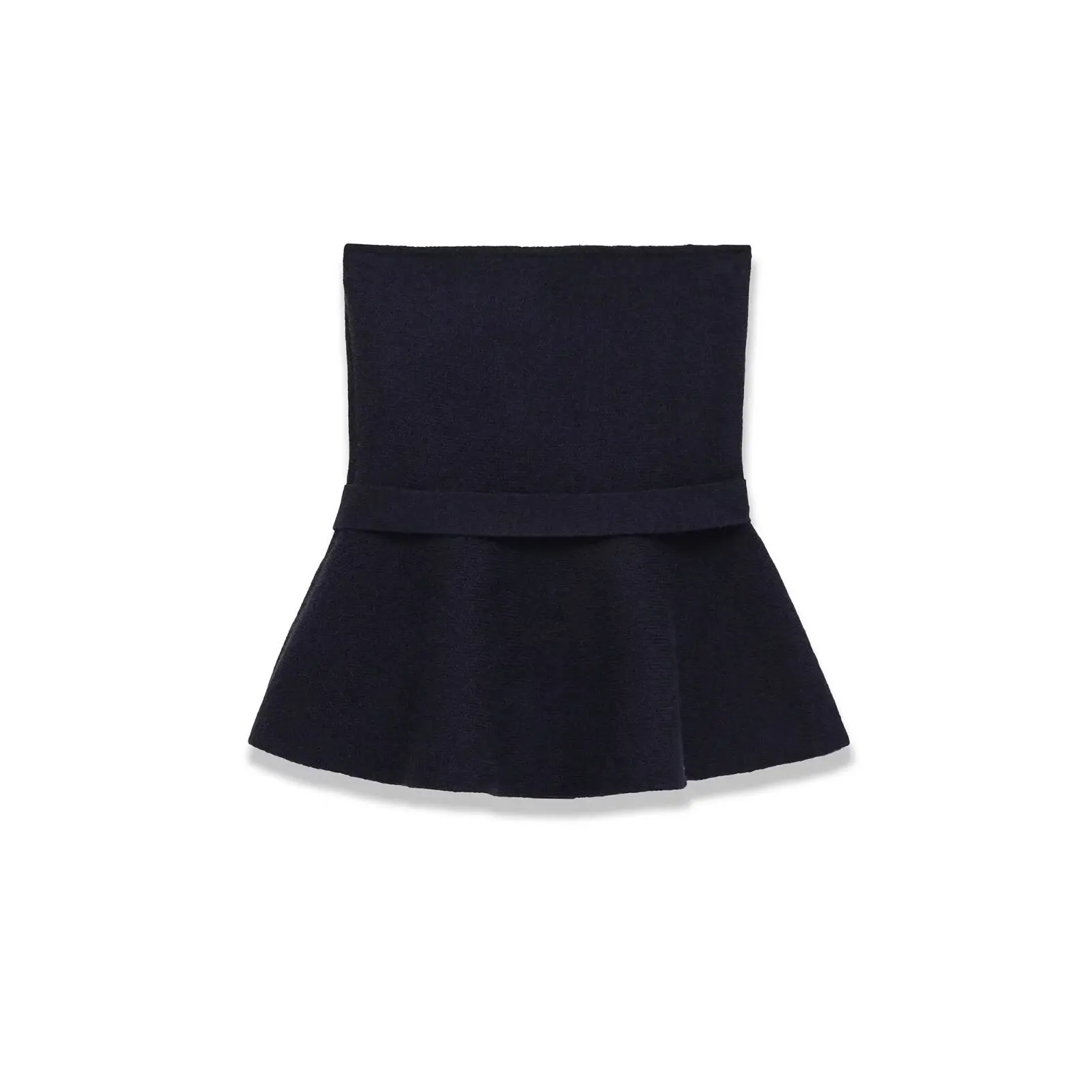 Women's Fashionable Casual Short Skirt-Style Knit Top with Bow Detail   DRWA