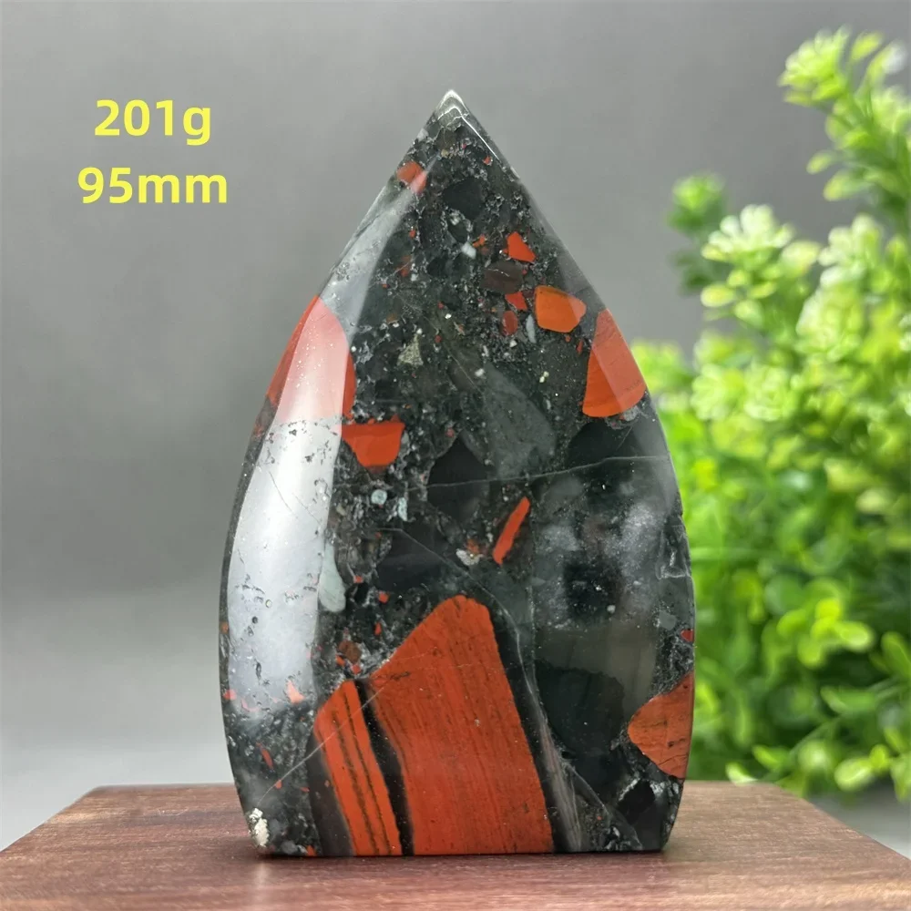 Natural Beautiful Blood Stone Free Form Torch Reiki Healing Energy Spiritual Meditation Witchcraft Exorcism Home Decor