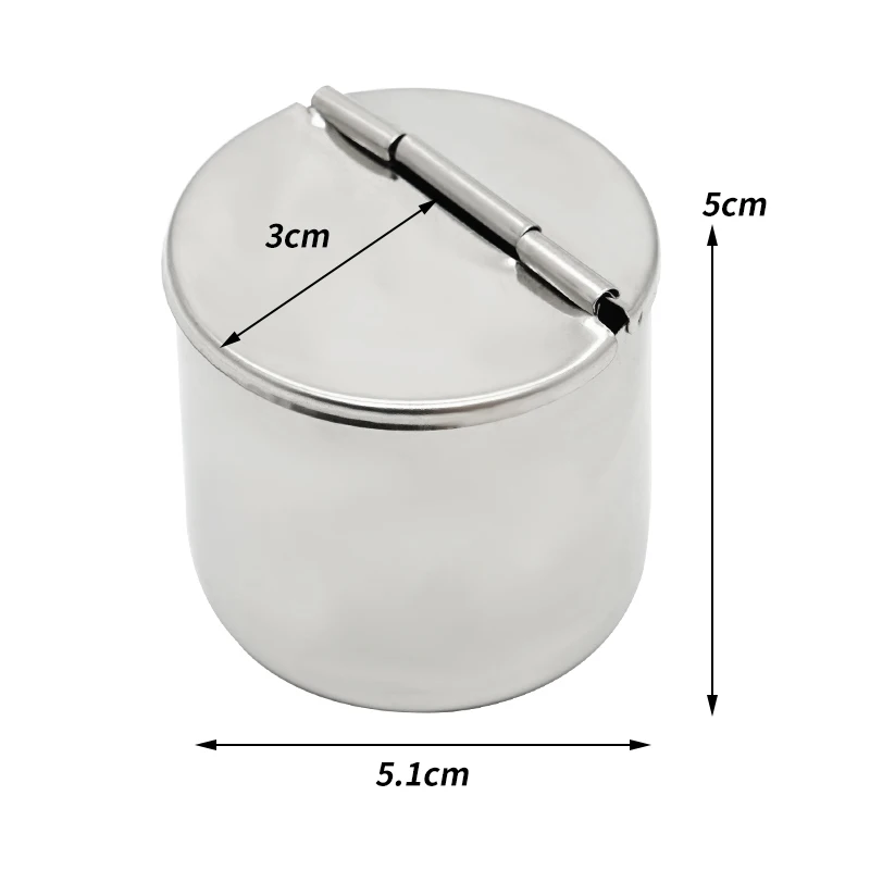 Dental Disinfection Cotton Tank Stainless Steel Medical Cotton Ball Container Semi-open Gauze Dentist Tool Care Nurse Box