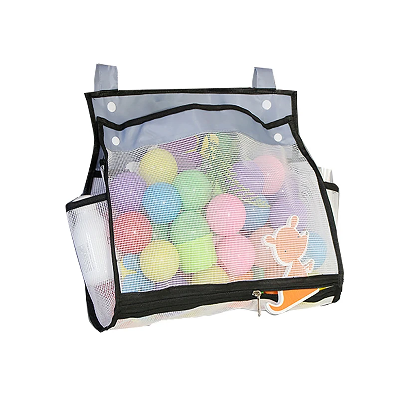 Baby Bathroom Mesh Bath Bag Kids Cartoon Basket Net Children's Games Network Waterproof Cloth Sand Toys Beach Storage Organizer