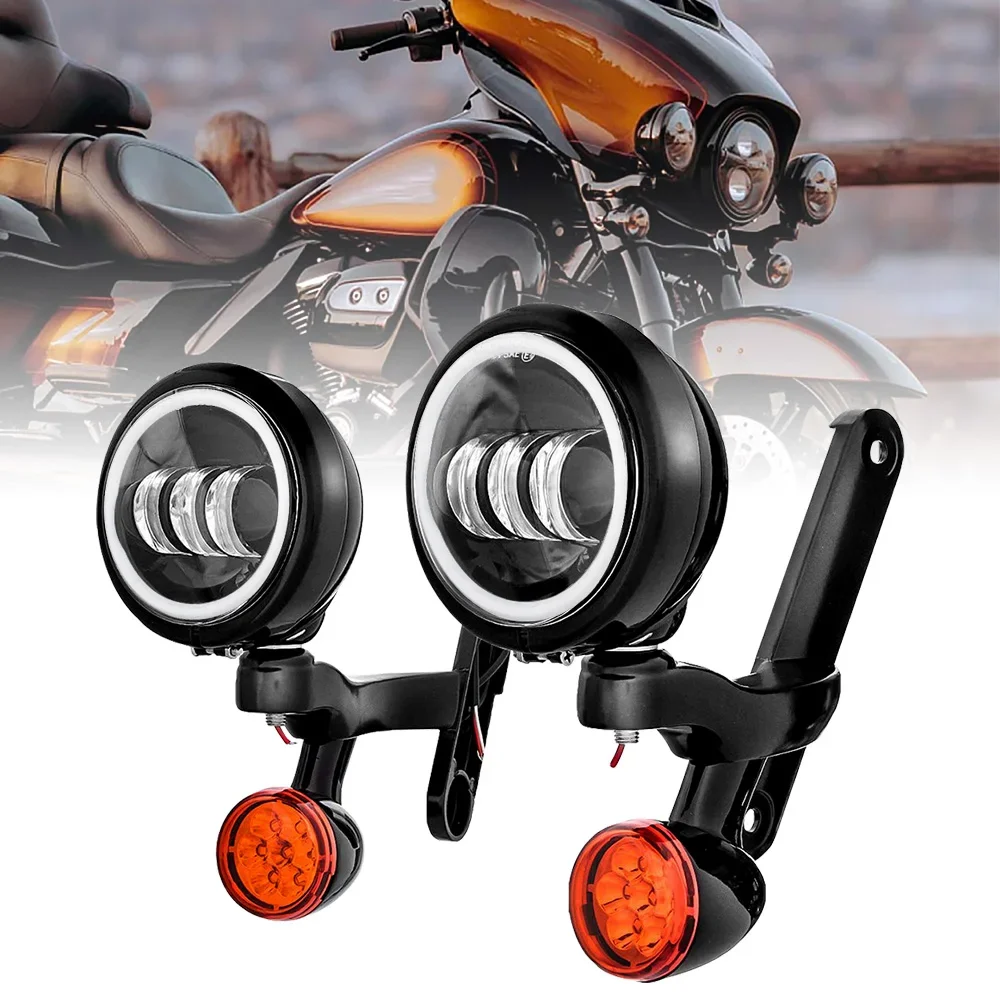 Voor Harl-ey Extra Verlichting Extra Verlichting Beugels Mistlamp voor Ha-rley Cvo Street Glide Flhx 2006-2020 Frame Onderdelen