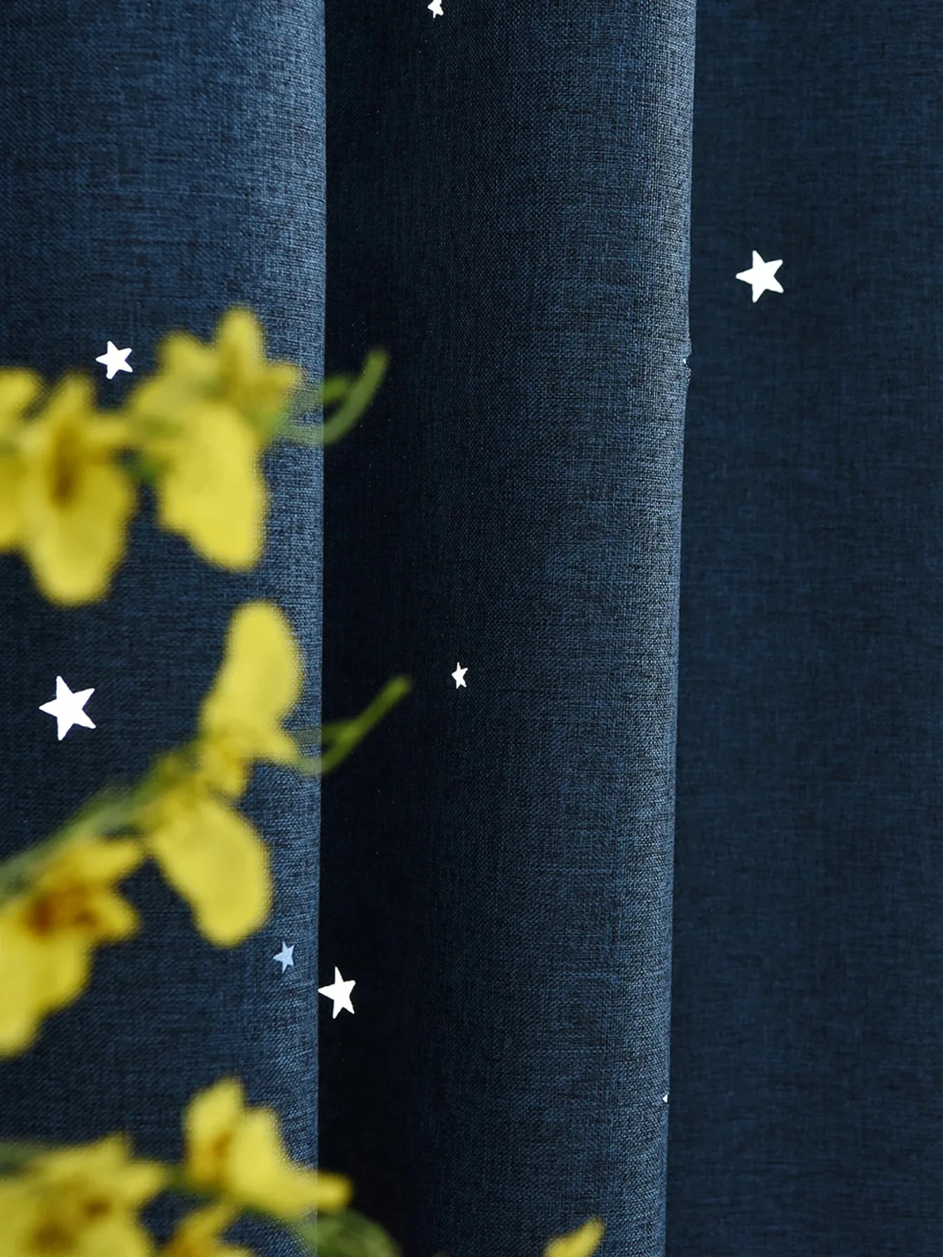 

Modern Simple Solid Color Hollow Star Blackout Curtains Living Room Bedroom Curtains
