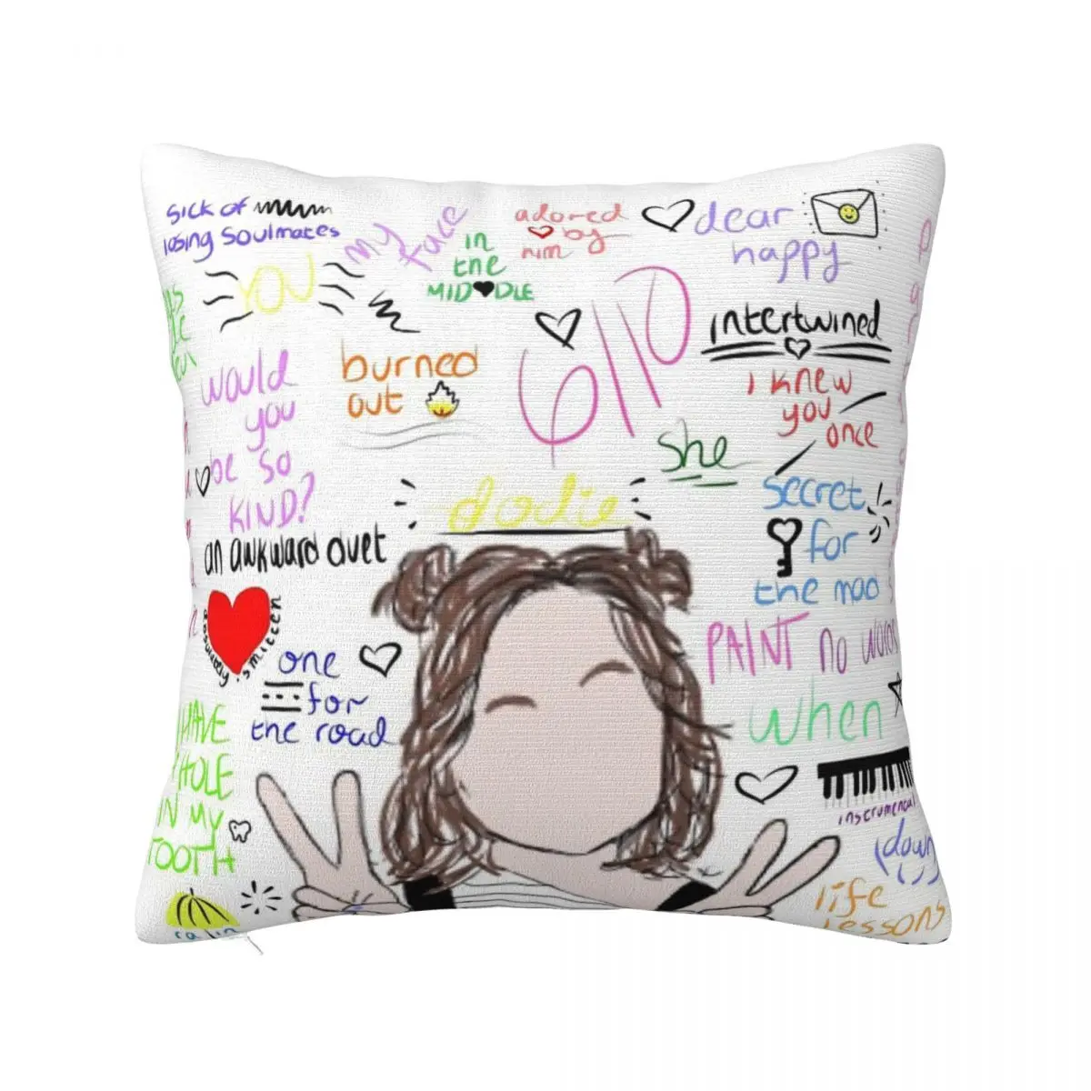 Dodie Clark Song Collage Decoration Decorative Cushion Decorative Cushions Pillow Case Pillow Cover