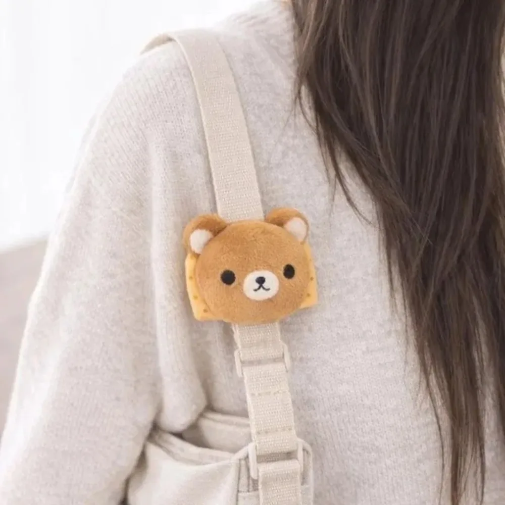 Soft Rilakkuma Plush Doll Bag Hanging Ornament Cute Cartoon Bear Keychain Backpack Decor Accessory Birthday Friendship Gift view 6