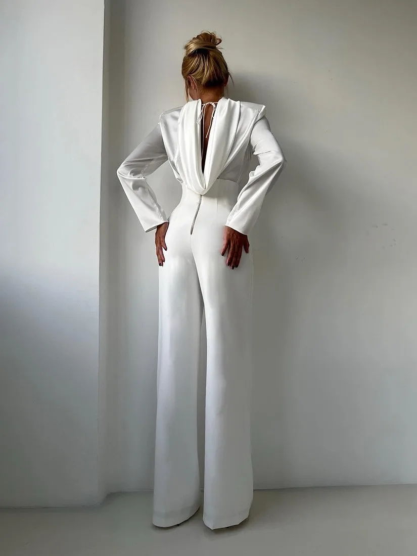 

Облегающие широкие брюки с высокой талией, комплект прямых повседневных брюк со средней талией, материал ПВХ, чистый цвет, дизайн для женщин