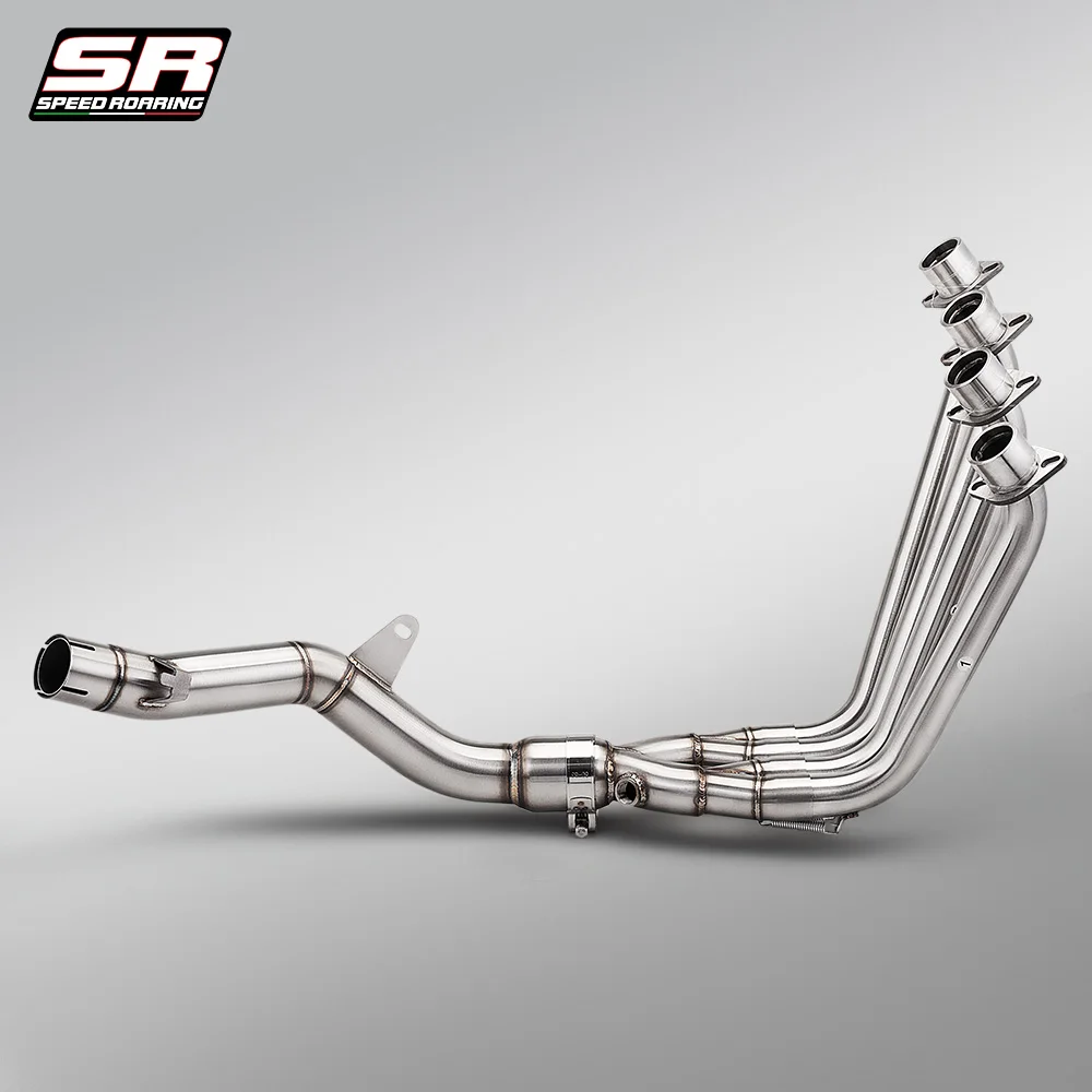 Motorcycle Exhaust Muffler Escape Front Middle Link Pipe Fits Original Muffler For QJMOTOR SRK 600 SRK 600S QJ600 SRK680