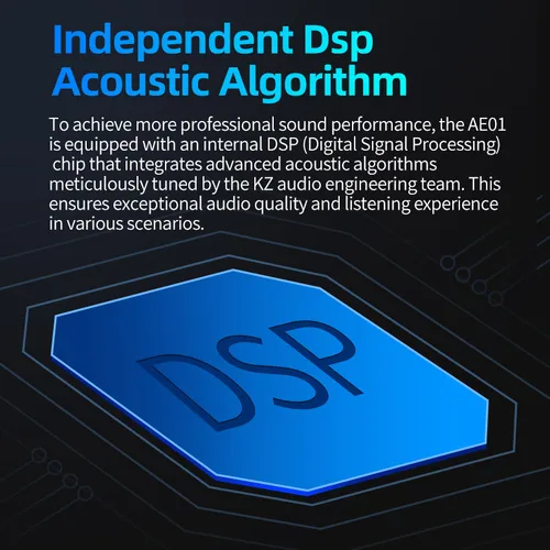 Imagen 2 del producto Cable de actualización inalámbrico KZ AE01, gancho para la oreja inalámbrico HIFI compatible con Bluetooth, conector PIN C con estuche de carga