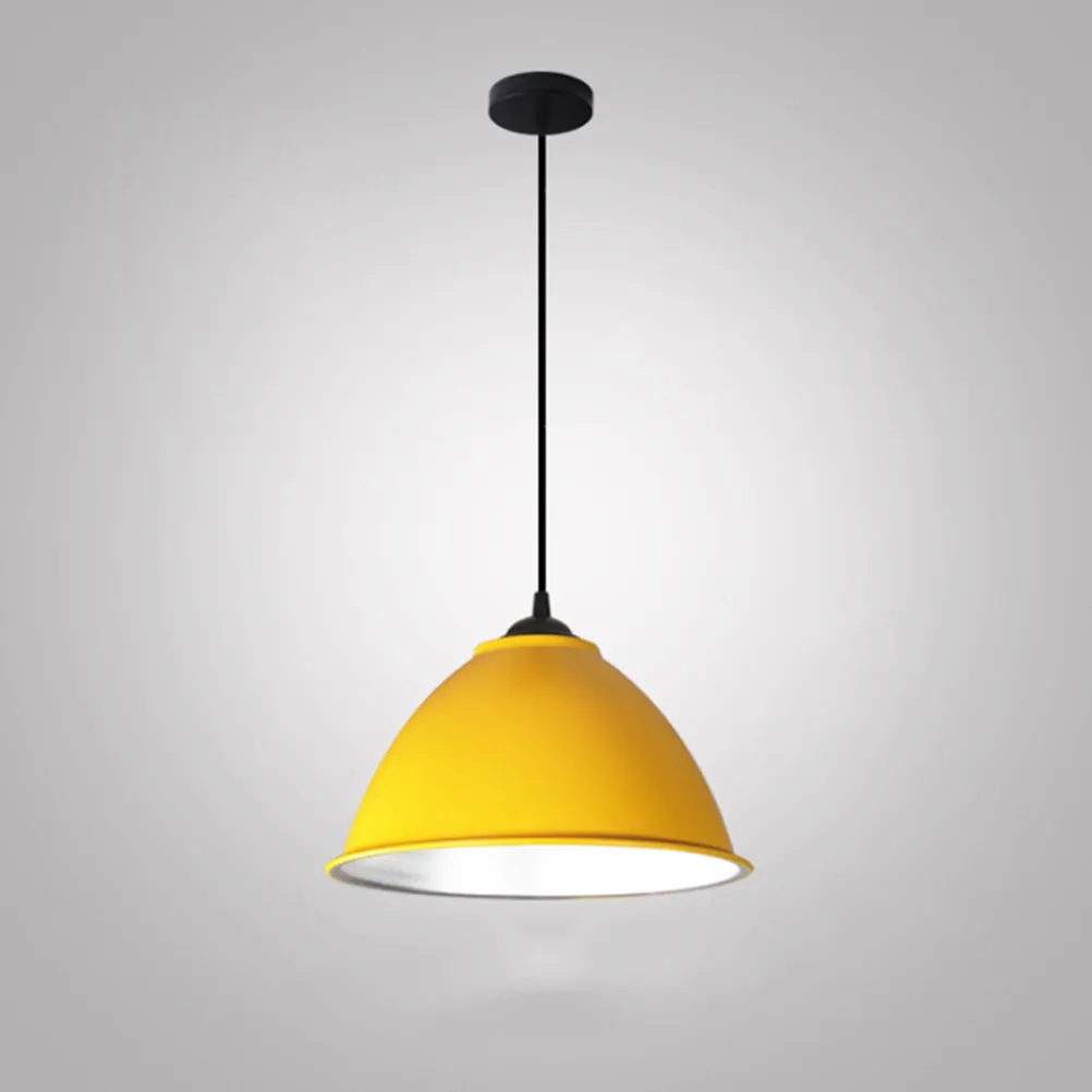 1Pcs Industrial Style Ceiling Lamp Lampshade Macarons Color Green Diameter 30Cm Creative Hanging Lamp Perfect for Home