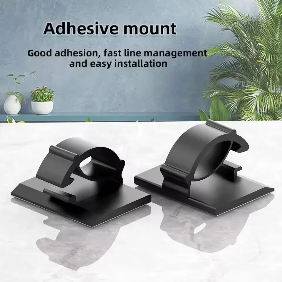 Adhesive Car Cable Charger Line Clasp Wire Cord Clip Wall Clamp Holder Management Data Line Winder Fastener Tie Fixer Organizer gallery 2