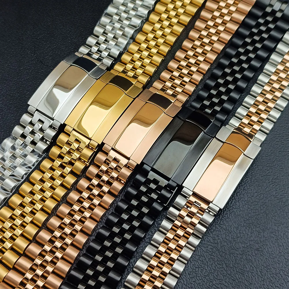 20mm watch strap with stainless steel five bead strap, suitable for 36mm and 39mm case watch accessories