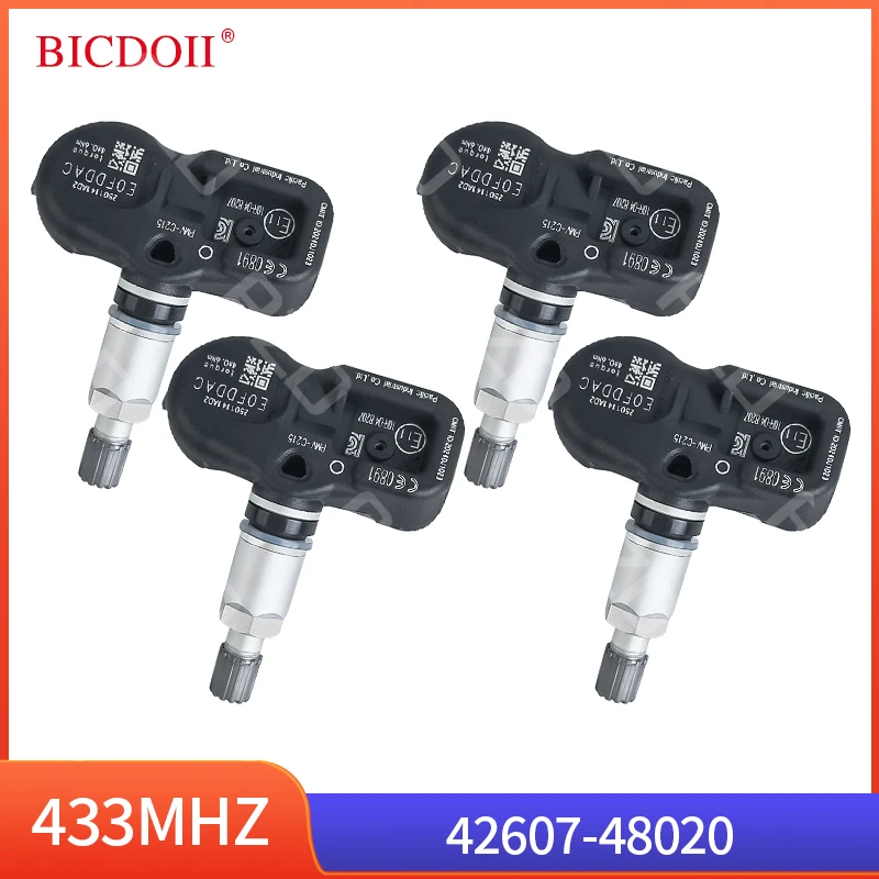

PMV-C215 42607-48020 Tire Pressure Sensor for 2017-2022 Toyota C-HR Prius RAV4 Highlander Camry Alphard Land Cruiser 433MHZ TPMS