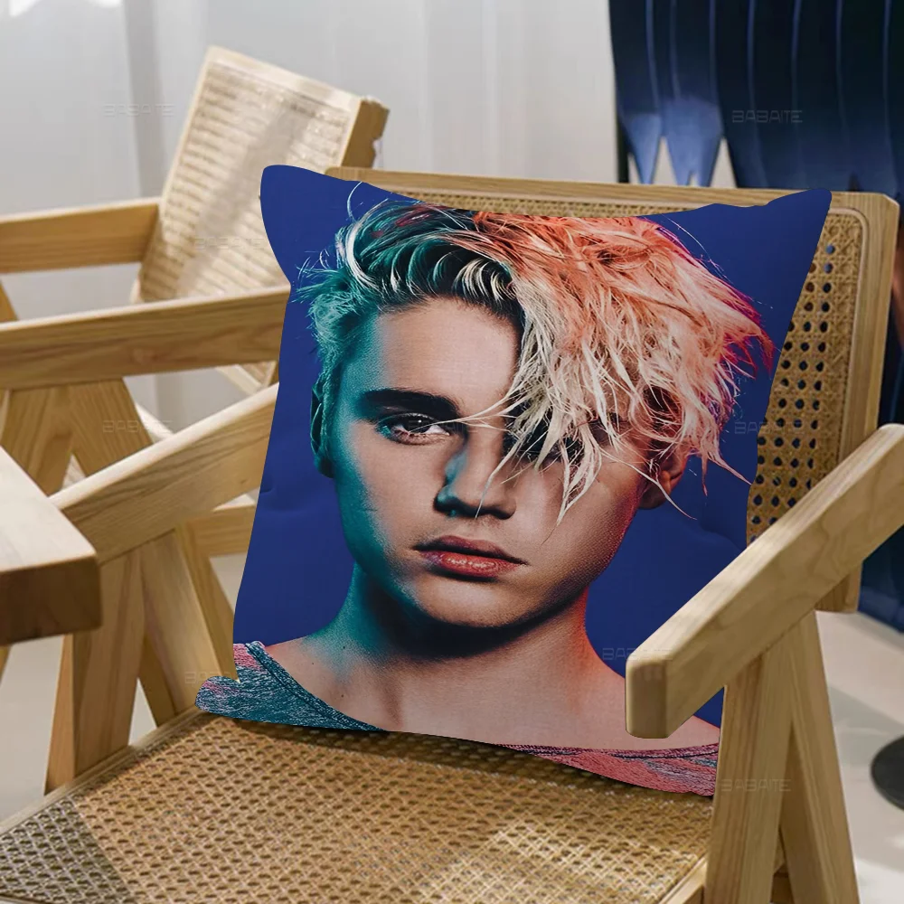 Justin Bieber Stitch Lucky Dragon Pillow Cover Sofa Cushion Cover Home Room Decoration Children Gift