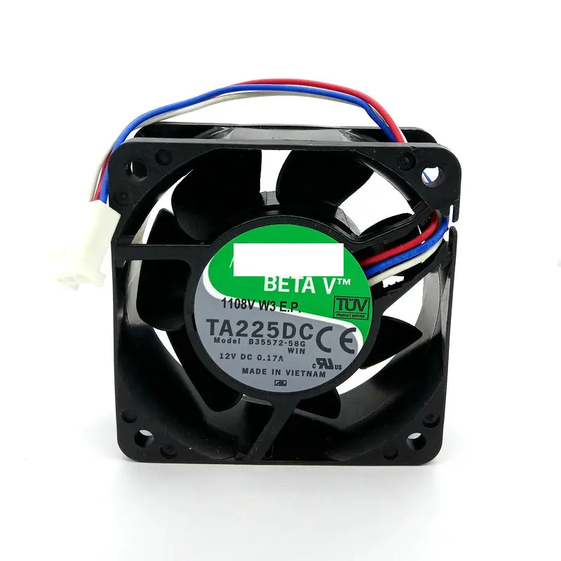 New Original TA225DC B35572-58G WIN 60x60x25MM DC12V 0.17A 3Liens Computer cooling fan