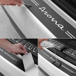 Carbon Fiber Car Door Sill Stickers Scuff Scratch for SEAT Arona Logo Threshold Strip Trunk Bumper Protect Film Accessories