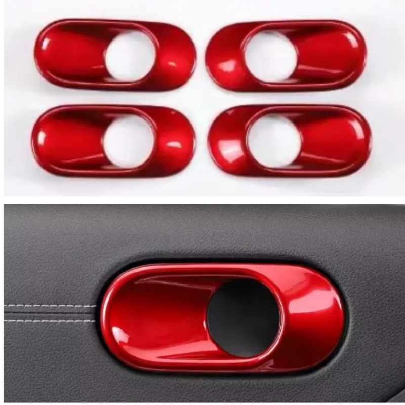 

ABAIWAI Suitable for the Mercedes Benz Smart Elf 12023-2024 inner door handle decorative frame ABS car parts 4-piece set