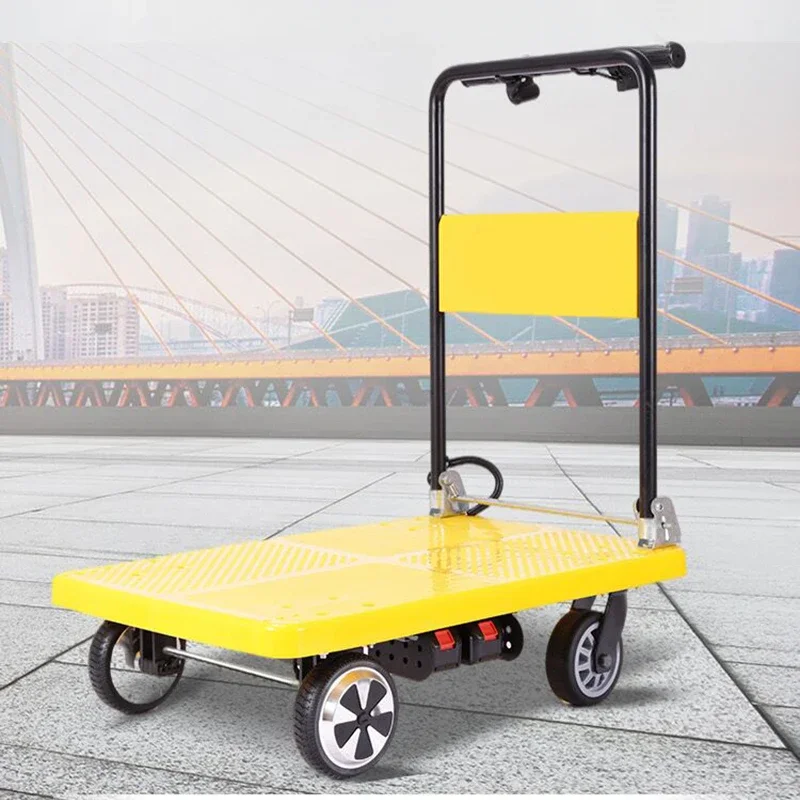 

Electric scooter, flatbed, hand push, turnover, lightweight folding, portable express delivery, vehicle mounted load assistance