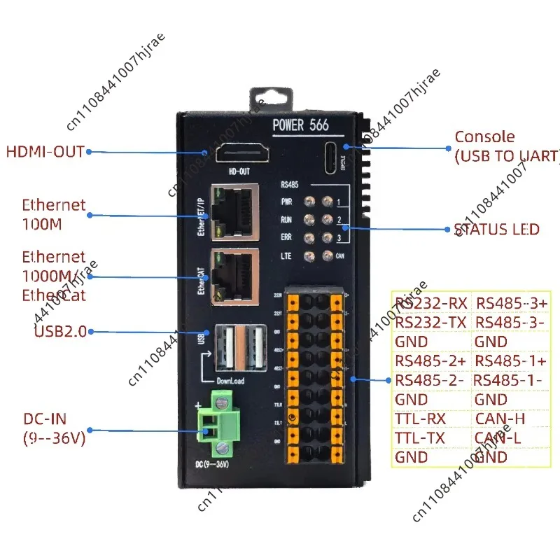 Industrial Edge IoT Gateway With GPIO Module, 8DI/8DO/4AI/2AO, RS232/RS485/CAN/2LAN/WIFI/4G LTE Multi-Port Industrial Control