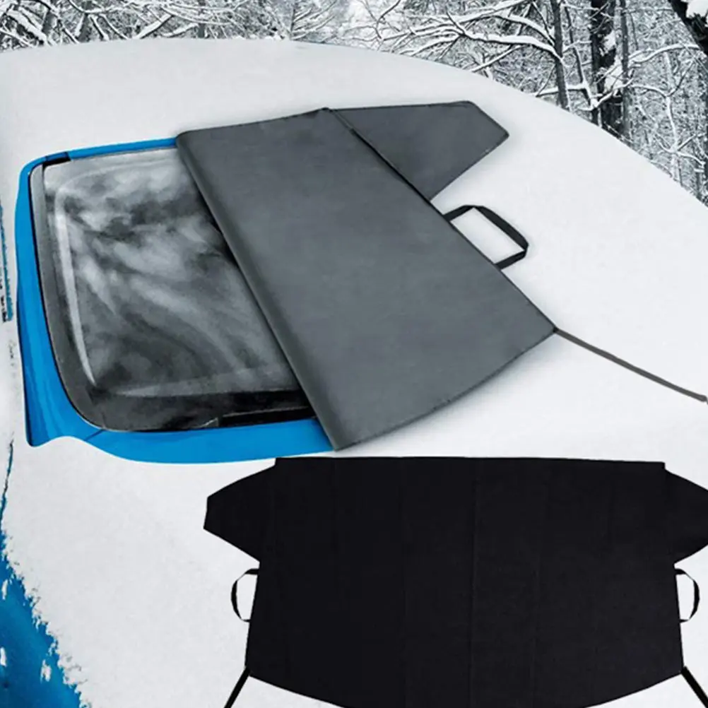 

Car Windshield Cover Waterproof Snow Frost Uv Protection All Weather Foldable Heavy Duty Oxford Cloth Auto Sun Shade For Most