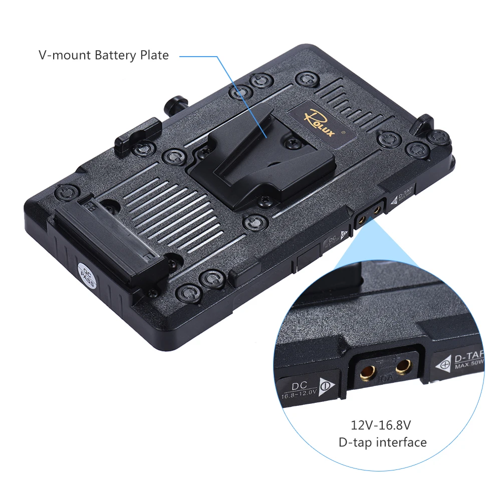 ROLUX RL-IS2 V-mount V-lock DIY Power Supply Battery Plate for Sony BMCC BMPCC Camcorder Monitor LED Video Light