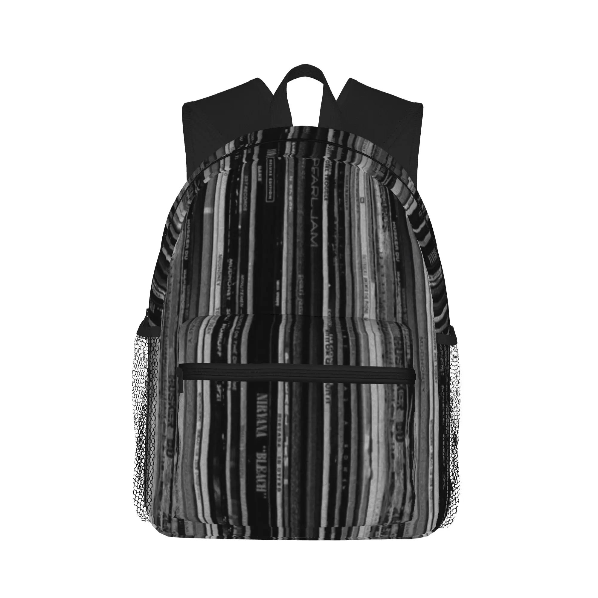 Alt Rock Records Black and White  Casual Backpack for Students and Adults Feminina backpack