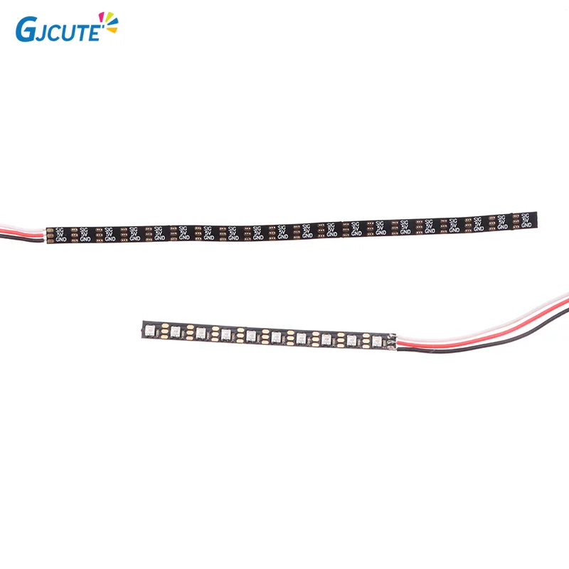 WS2812 Chip 3.5mm Width 5V Flexible Strip Board Built-in 10 / 20pcs RGB LED IC 50 / 100mm Length For RC FPV Racing Drones