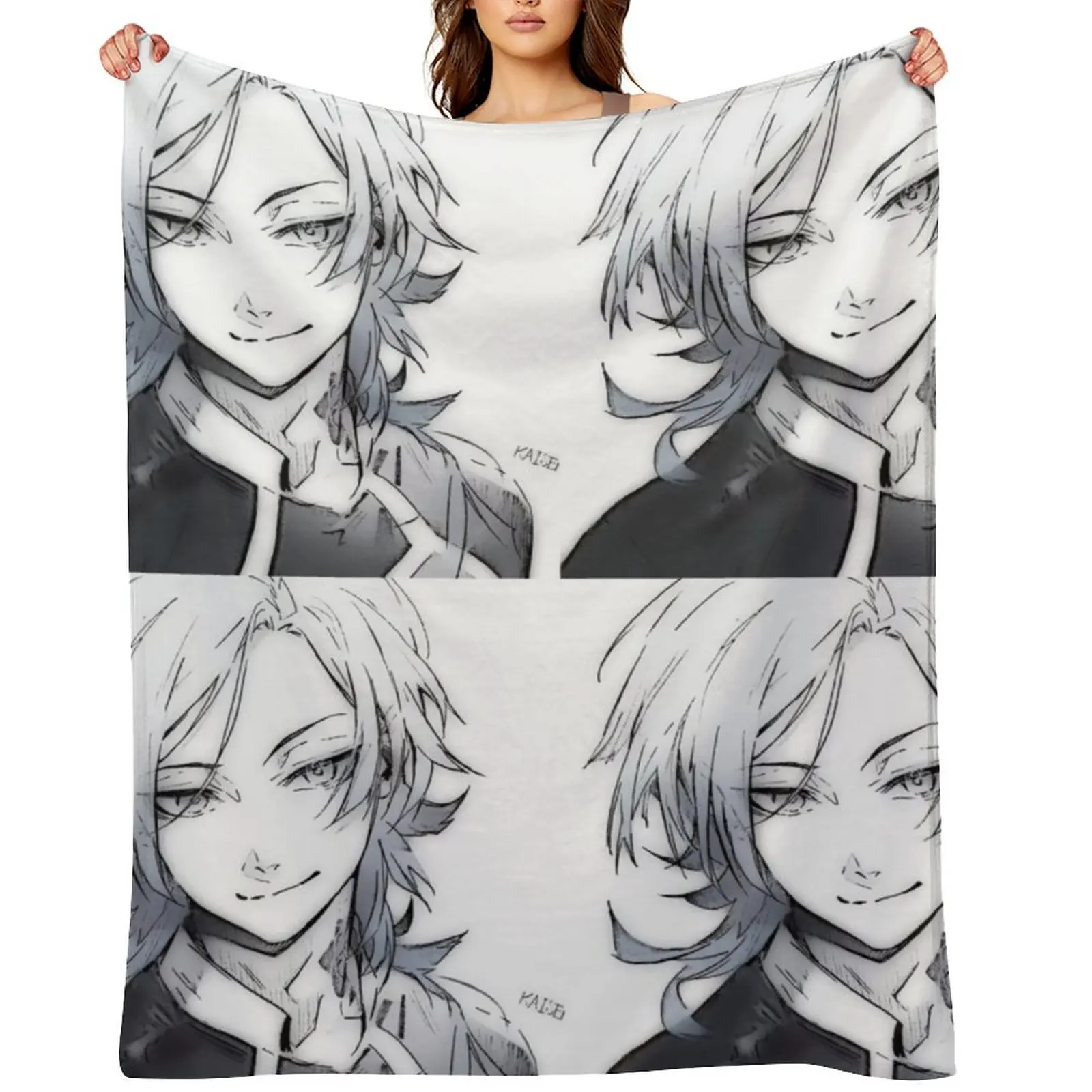 

Michael Kaiser Throw Blanket Picnic For Baby cosplay anime Hair Blankets