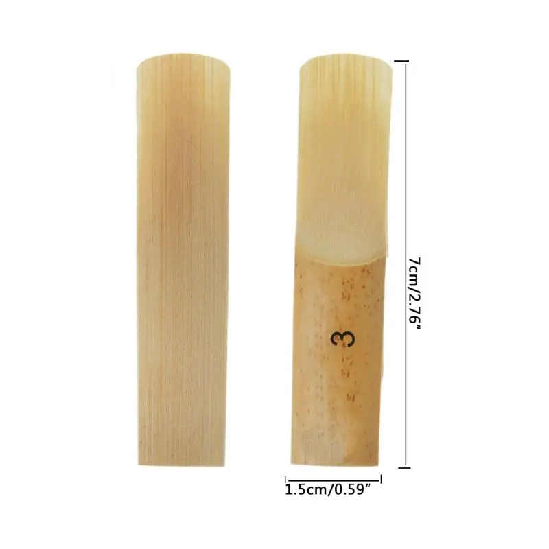 Cañas de saxofón Alto Strength1.5/2/2.5/3/3.5/4 piezas Eb de madera maciza, accesorios de repuesto para instrumentos de viento de madera, 10 unidades por juego