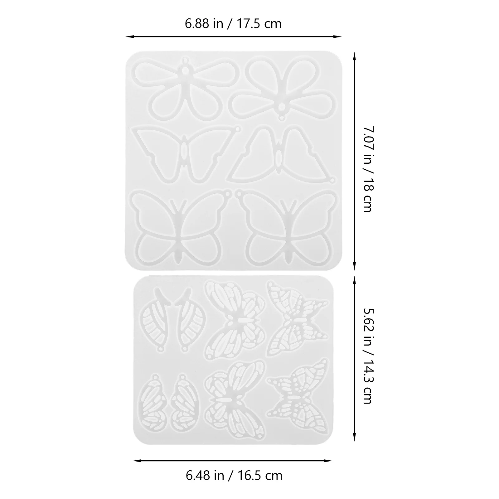 1 مجموعة فراشة أقراط قلادة قالب سيليكون مجوهرات DIY الحرفية مرنة قابلة لإعادة الاستخدام السلس Demould قالب من السيليكون