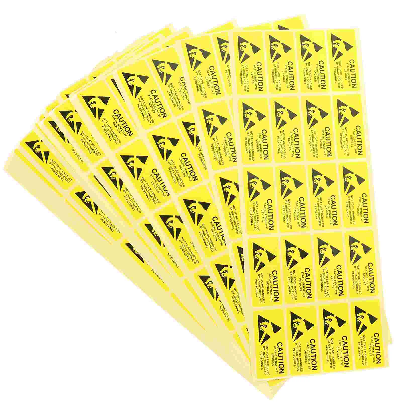 450 Pcs Static Devices Stickers Wallpaper Nail Anti-static Shop Decals Warning Sign