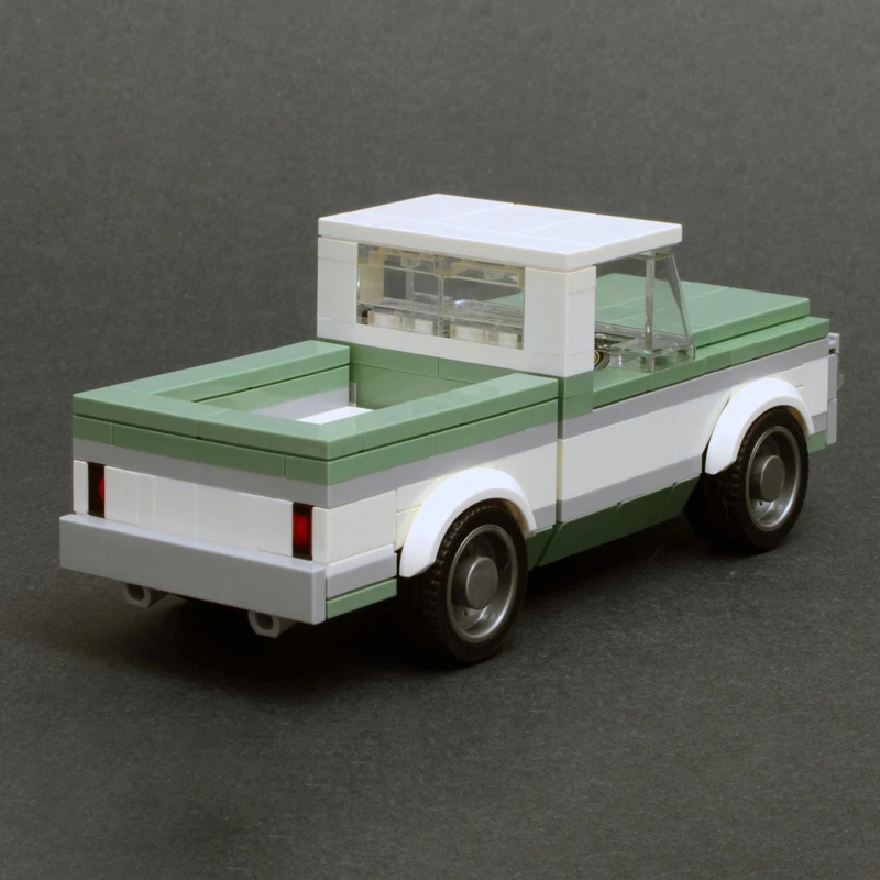 MOC 648PCS 1970s C10 Pick-up Truck With House Trailer Building Blocks Car Vehicle Model Bricks Puzzles Toys Gifts For Kids Boys