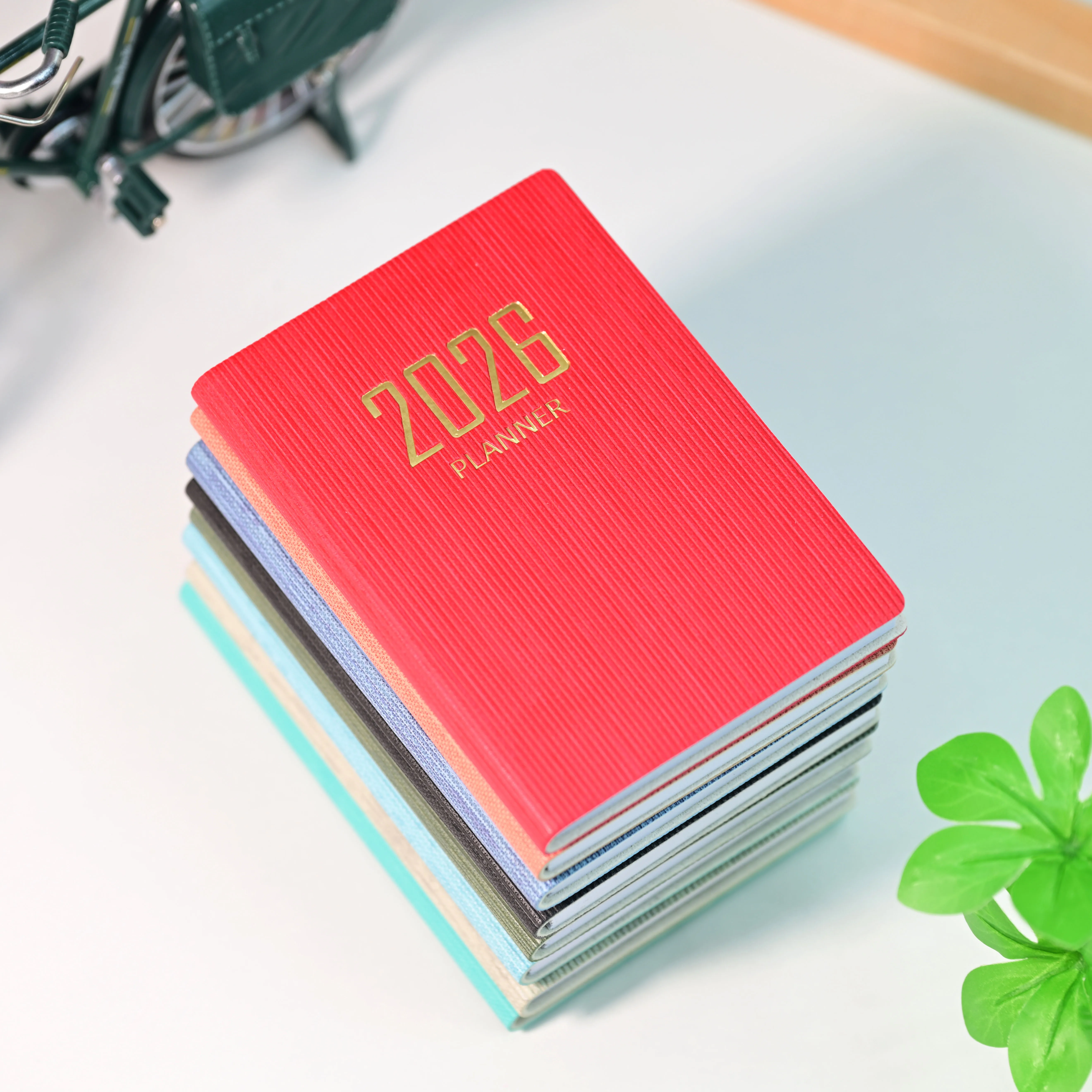 2026年 a7 英語スケジュール帳 2026年 厚手デイリープランノート 365日タイムカレンダーブック