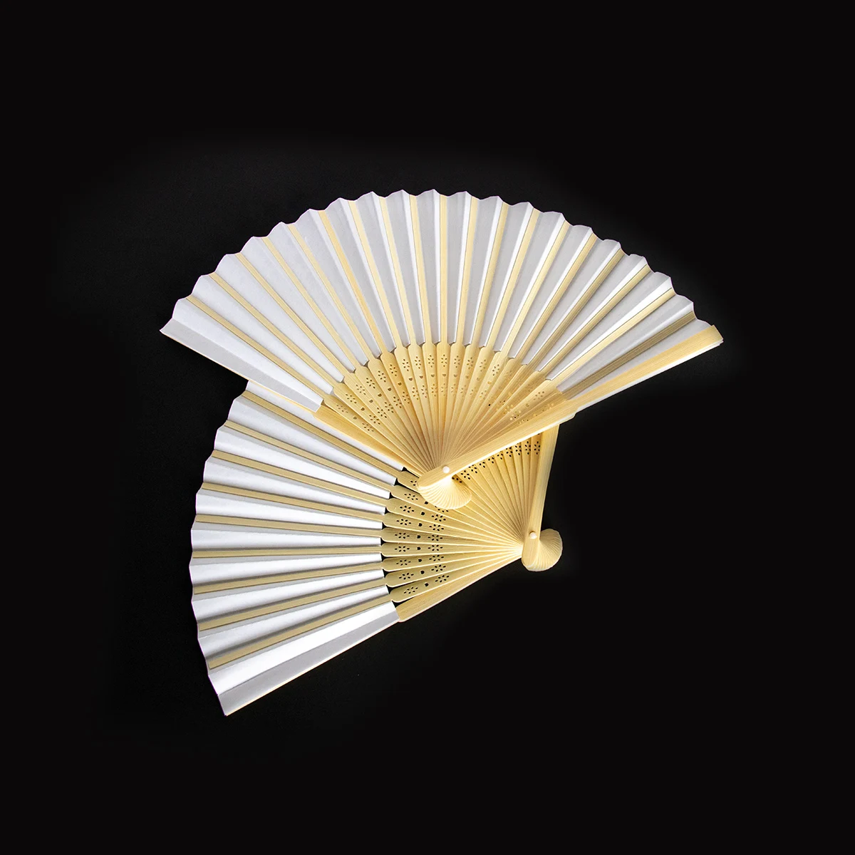 white wedding Hand Fans Bamboo foldable paper fan portable party wedding supplies hand fan gift decoration For Guest wedding fan