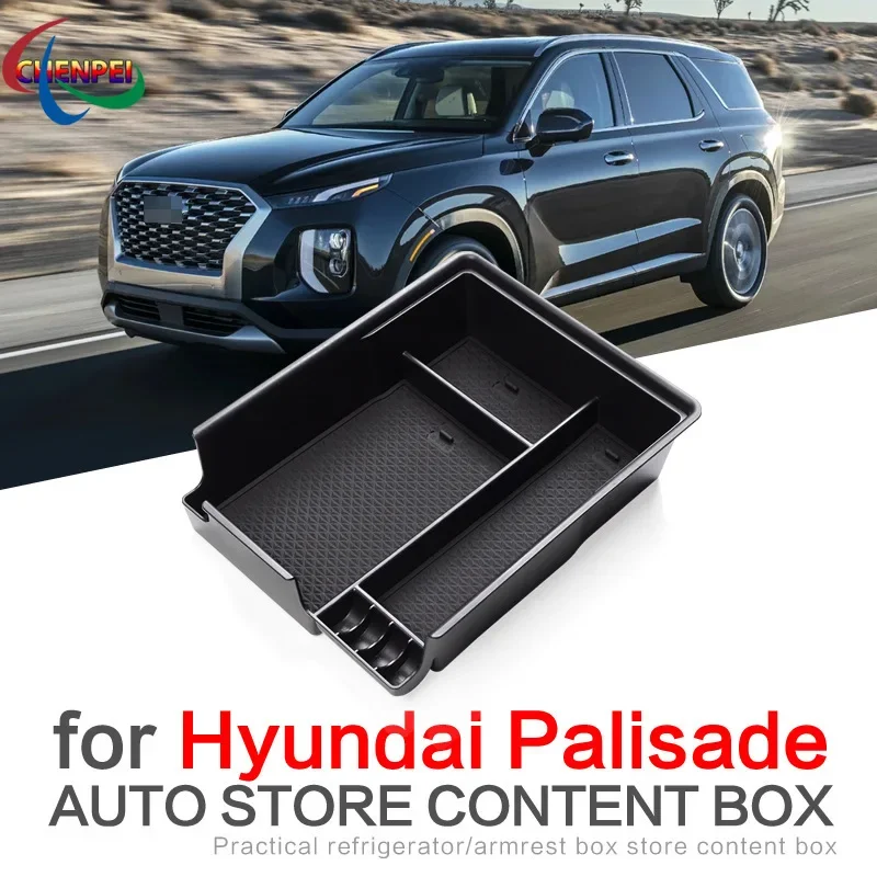 

For Hyundai Palisade 2020 Armrest Box Plus Layer Storage Box Modified Storage Box Car Interior Accessories