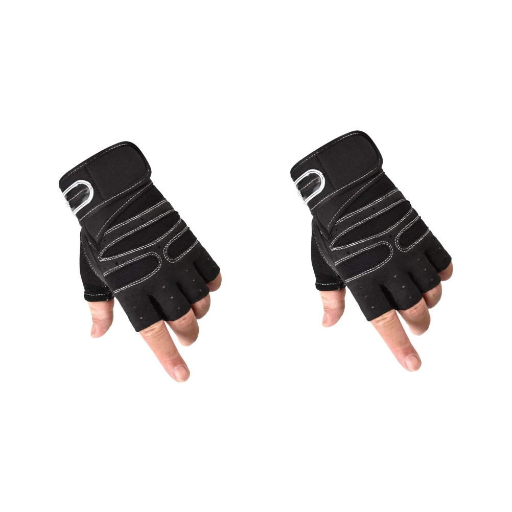

Sports Half Gloves Breathable Elastic Anti slip Shock absorbing Climbing Fitnesss Half Finger Gloves Weightlifting Fitness Gym