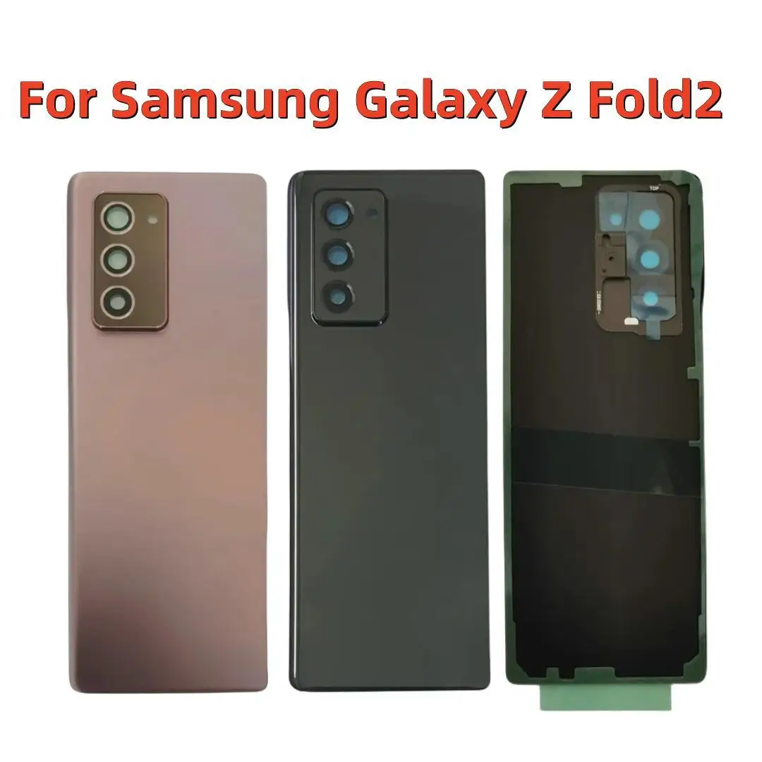 For Samsung Galaxy Z Fold 2  F916 F916B F916U Back Glass Rear Housing Case Door + Camera Lens