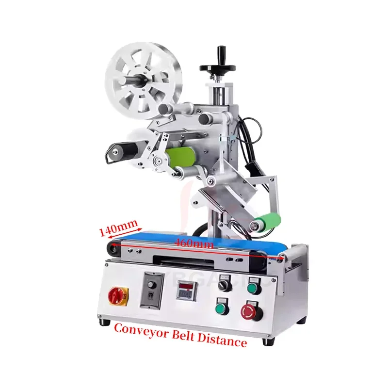Mesin Pelabel Otomatis LY-140 untuk Botol Datar/Bulat, Penggunaan 2in1 Labeler Stiker dengan Conveyor Belt 460*140MM